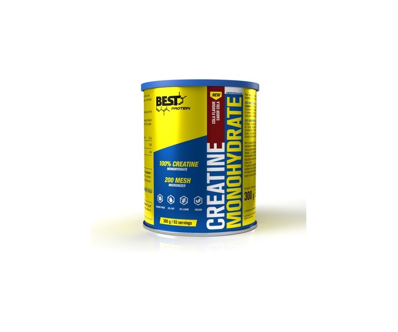Creatina monohidratada 200 Mesh cola 300 g de polvo (Cola) Best Protein