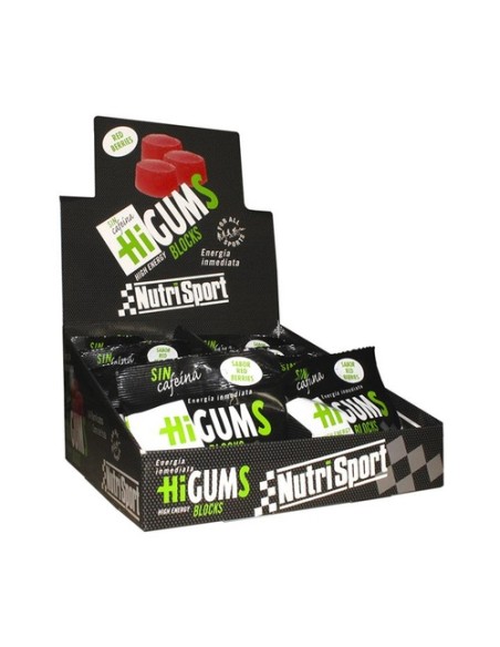 Higums red berries sin cafeína expositor 20 unidades (Bayas) Nutrisport