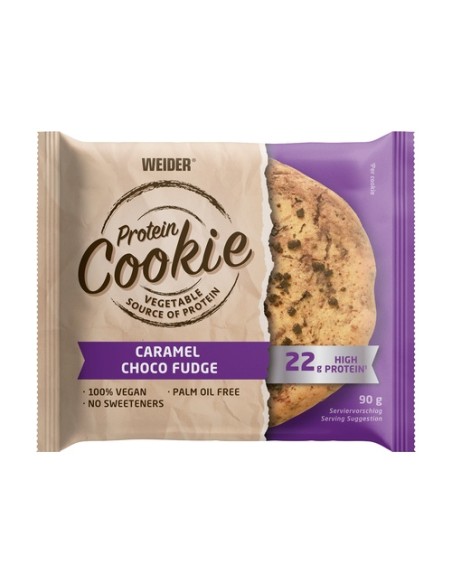 Galleta proteica caramelo y chocolate 1 unidad de 90 g Weider