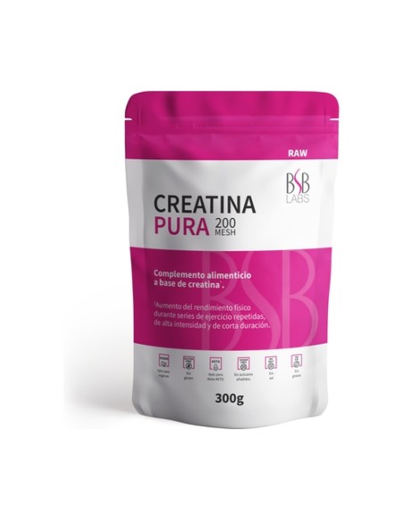 Creatina pura 200 mesh 300 g de polvo BSB Labs