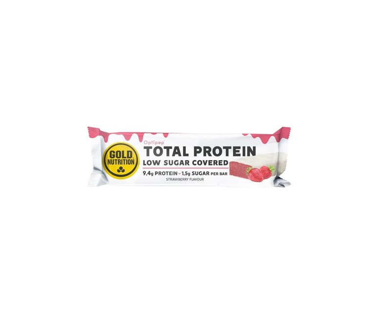 Barrita proteica recubierta de chocolate y fresa 30 g (Fresa - Chocolate) Gold Nutrition