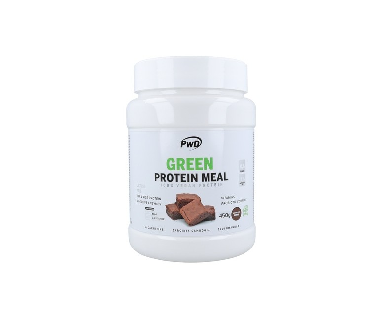 Green protein meal brownie (proteína vegana) 450 g de polvo Pwd