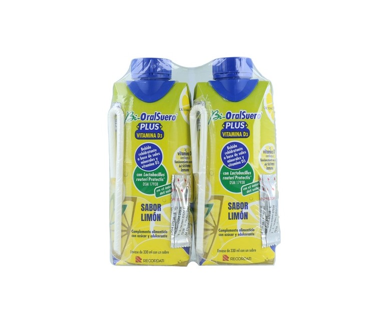 Bi-oral suero plus limón 2 unidades de 330ml Casen Recordati