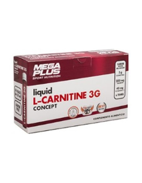 L-Carnitine 3G Concept 14 ampollas de 25 ml Mega Plus