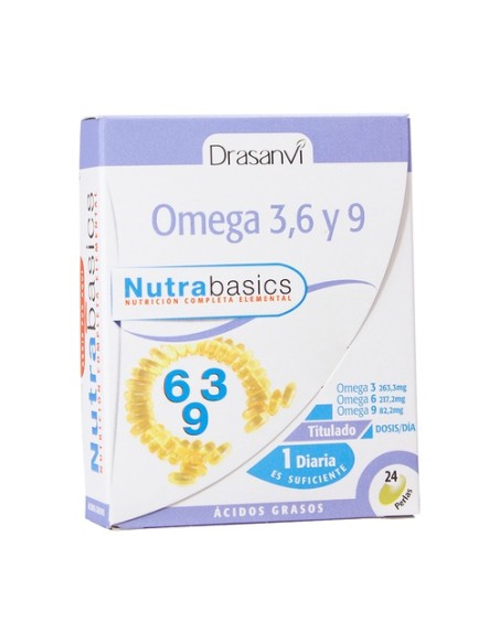 Nutrabasics Omega 3-6-9 24 perlas de 1061.1mg Drasanvi