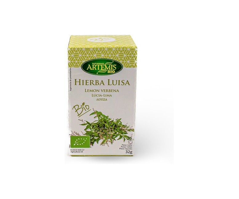 Infusión de hierba luisa relajante Bio 20 bolsitas infusoras Artemis