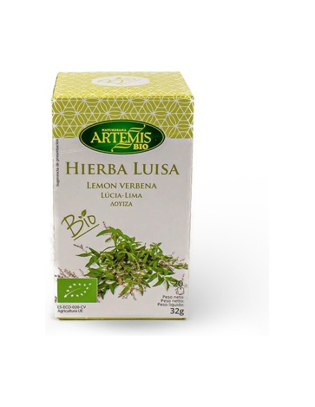 Infusión de hierba luisa relajante Bio 20 bolsitas infusoras Artemis