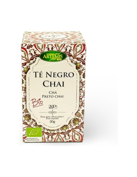 Té Negro Chai 20 bolsitas infusoras de 1.5g Artemis