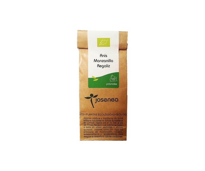Anis Manzanilla Regaliz Bolsa 10 bolsitas infusoras Josenea