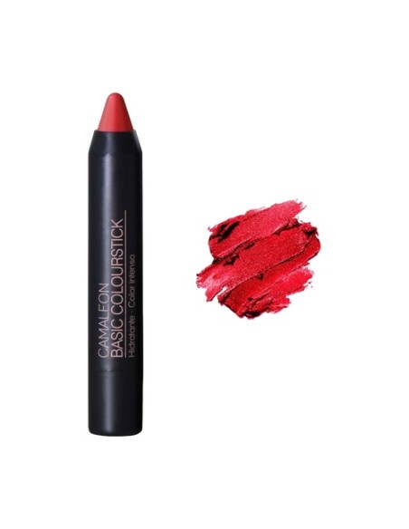 Basic colourstick pintalabios rojo metalizado 1 unidad de 4g (Rojo) CAMALEON