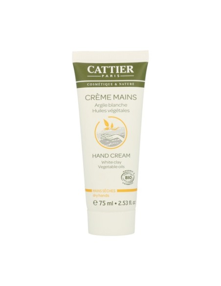 Crema de Manos con Arcilla Blanca para Manos Secas 75 ml de crema Cattier