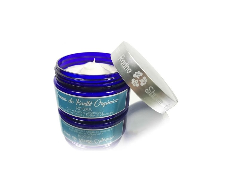 Crema de manteca de karité orgánica rosas 100 g de crema Radhe Shyam