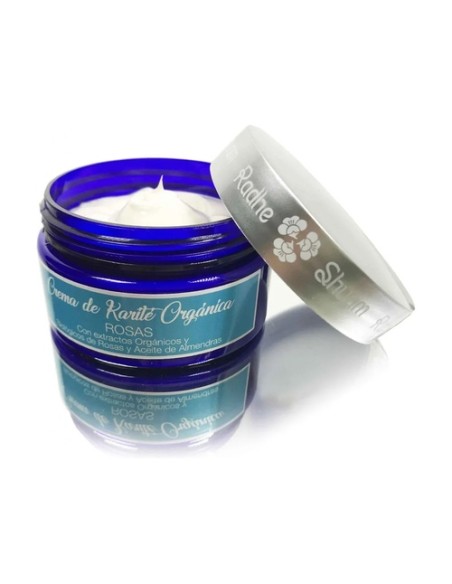 Crema de manteca de karité orgánica rosas 100 g de crema Radhe Shyam