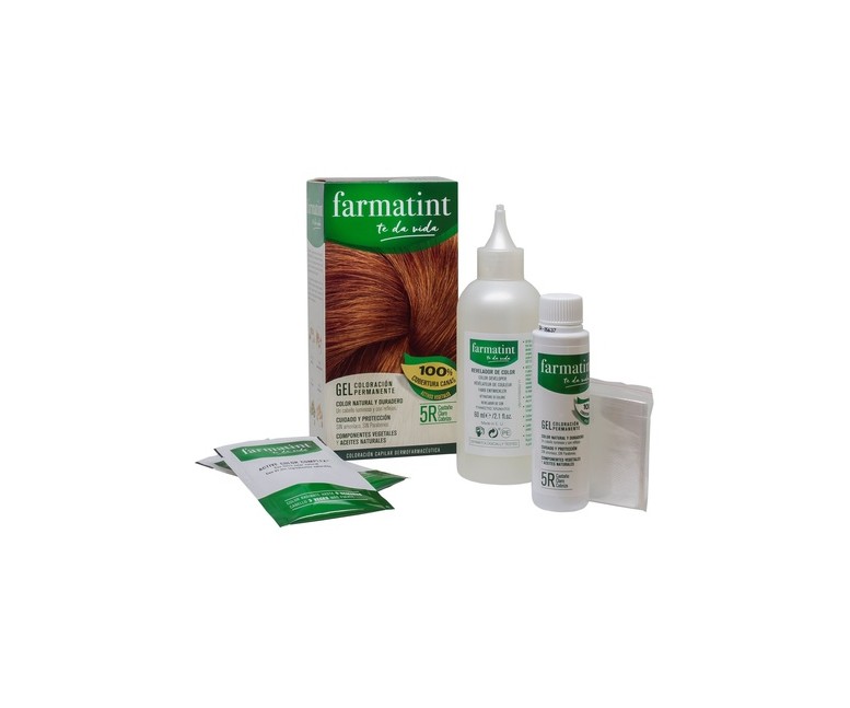 Farmatint Gel 5R (Color Castaño Claro Cobrizo) 135 ml Farmatint