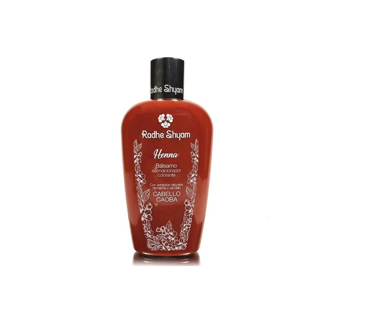Bálsamo acondicionador henna color caoba 400 ml Radhe Shyam