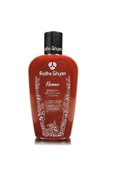 Bálsamo acondicionador henna color caoba 400 ml Radhe Shyam