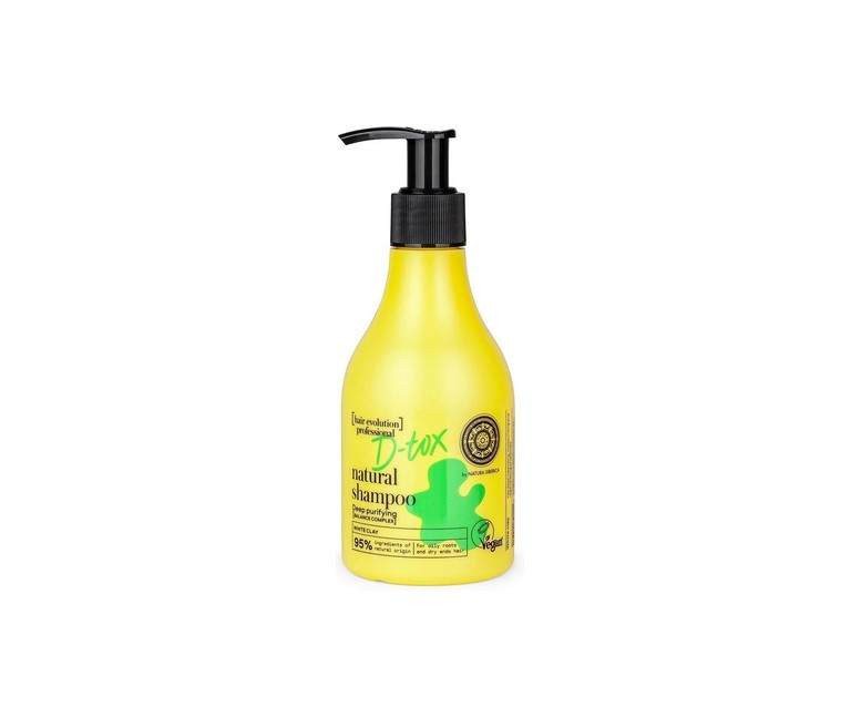 Champú natural de arcilla blanca detox limpieza profunda 245 ml Natura Siberica