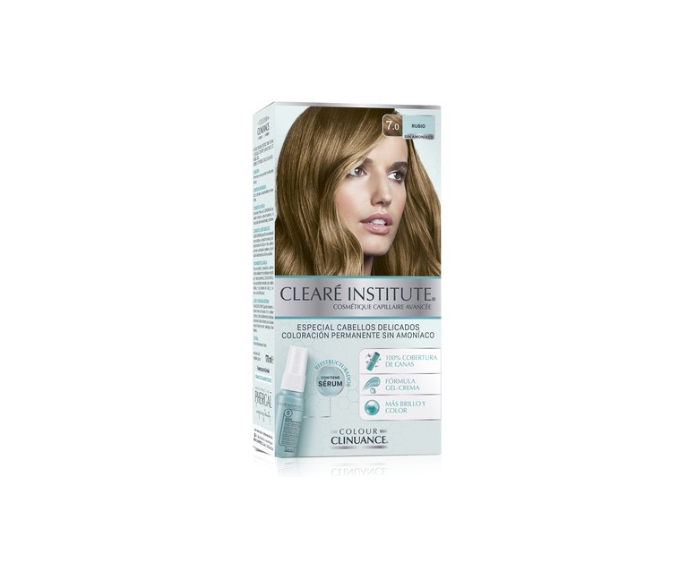 Crema color permanente cabellos delicados colour clinuance 7.0 rubio 170 ml (Rubio) Cleare Institute