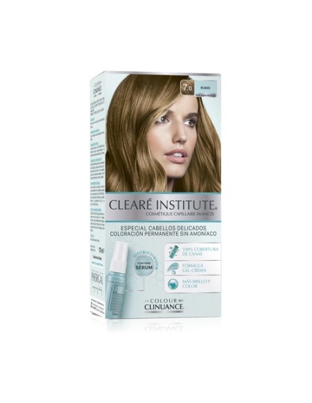 Crema color permanente cabellos delicados colour clinuance 7.0 rubio 170 ml (Rubio) Cleare Institute