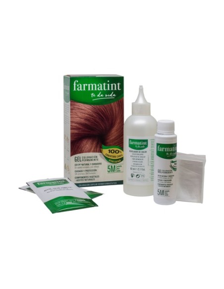 Gel Farmatint 5M (Color Castaño Claro Caoba) 135 ml Farmatint