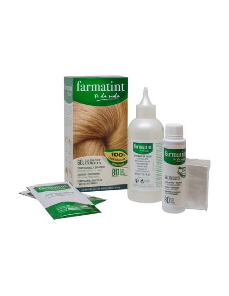 Gel 8D Rubio Claro Dorado 135 ml Farmatint