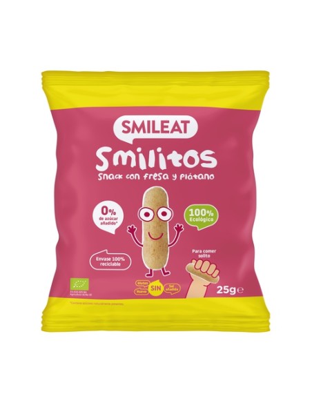 Smilitos de fresa y plátano 25 g (Fresa - Plátano) Smileat