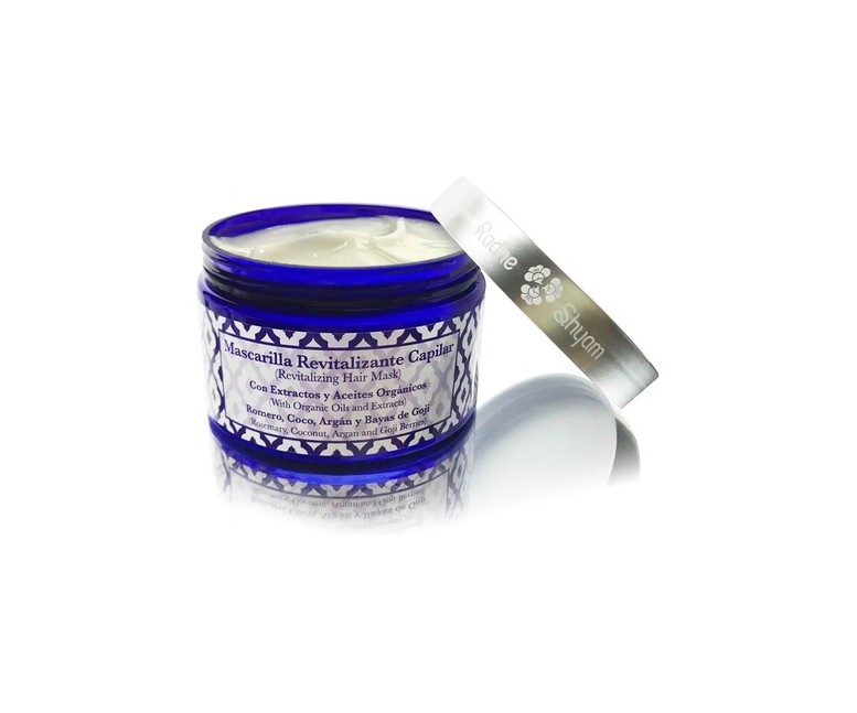 Mascarilla capilar revitalizante romero coco argán y bayas de goji 250 g de crema Radhe Shyam
