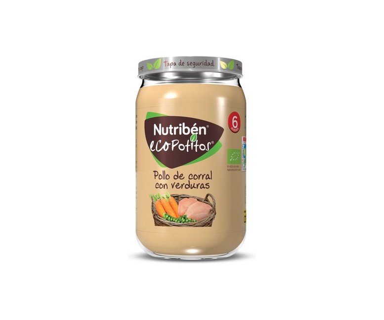 Tarrito de Pollo con Verduras Selectas Eco 6m+ 235 g Nutriben