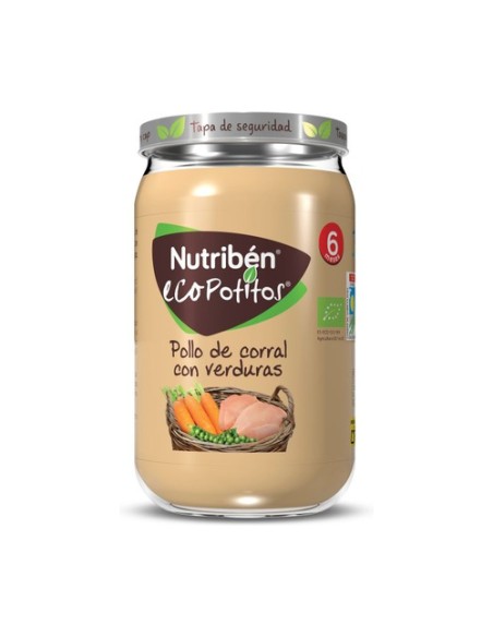 Tarrito de Pollo con Verduras Selectas Eco 6m+ 235 g Nutriben