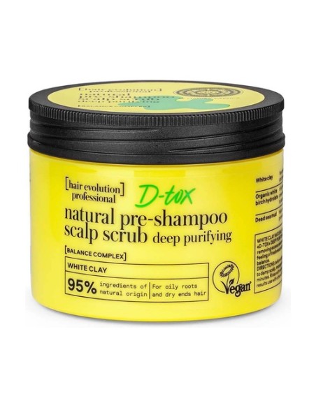 5 x Exfoliante de cuero cabelludo prechampú de arcilla blanca d-tox limpieza
profunda 150 ml Natura Siberica