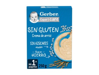 Papilla de Cereales Sin Gluten, Arroz, bebé +6m