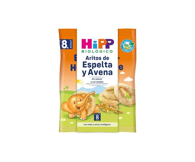 Aritos de espelta y avena Bio 30 g HiPP