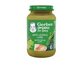 Tarrito bebé, Brócoli, Guisantes y Pavo