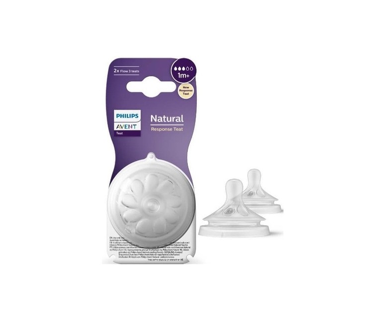 Tetinas natural response T3 1m+ 2 unidades Philips Avent