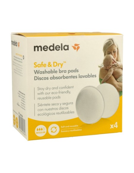 Discos absorbentes lavables 4 unidades Medela
