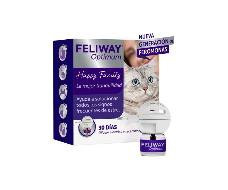 Feliway optimum difusor (tranquilidad gatos) Difusor + 1 recambio Ceva