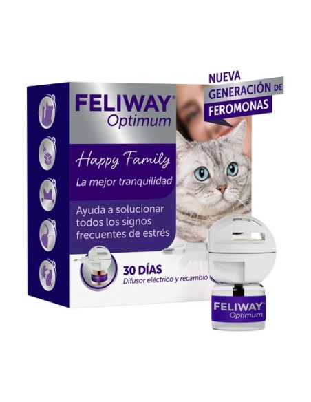 Feliway optimum difusor (tranquilidad gatos) Difusor + 1 recambio Ceva