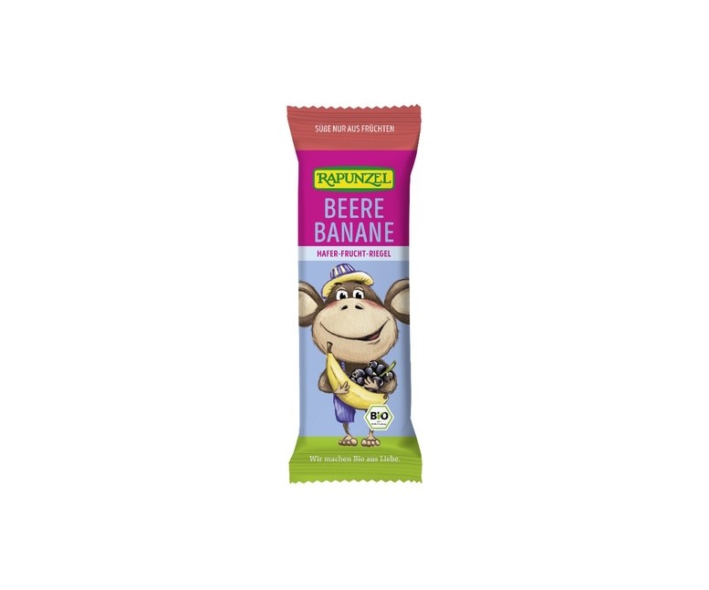 Barrita infantil avena, bayas y plátano 23 g (Frutos rojos - Plátano) Rapunzel