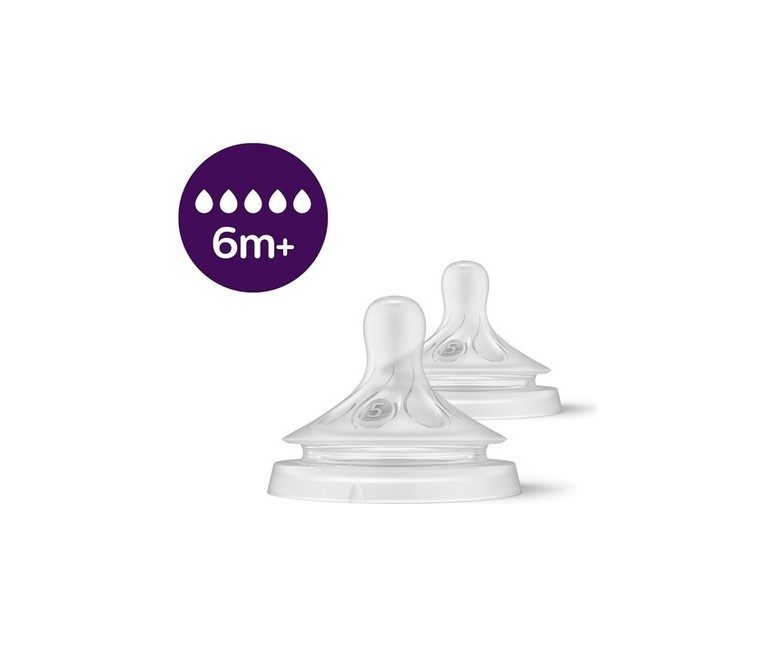 Tetinas natural response T5 6m+ 2 unidades Philips Avent
