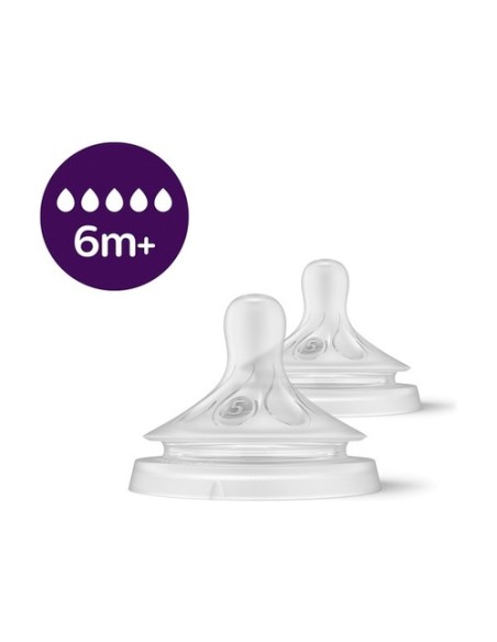 Tetinas natural response T5 6m+ 2 unidades Philips Avent