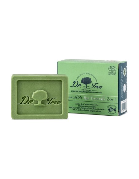 Champú sólido 2 en 1, champú sólido + acondicionador uso frecuente 75 g Dr. Tree
