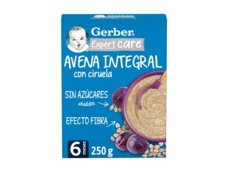 Papilla de Avena Integral con Ciruela, bebé +6m