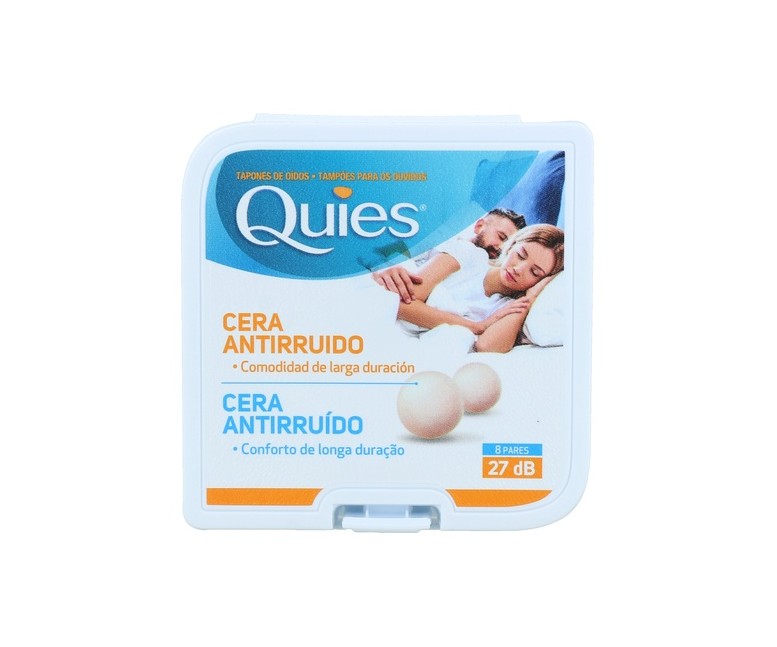 Tapones para los oídos de cera natural 16 unidades Quies