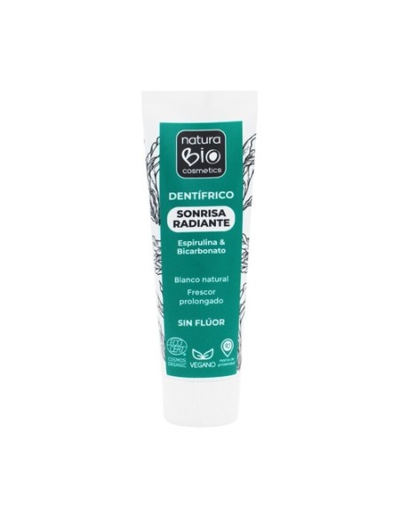Dentífrico sonrisa radiante con espirulina y bicarbonato 75 ml NaturaBIO Cosmetics