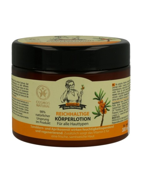 Crema corporal reparadora 300 ml de crema Oma Gertrude