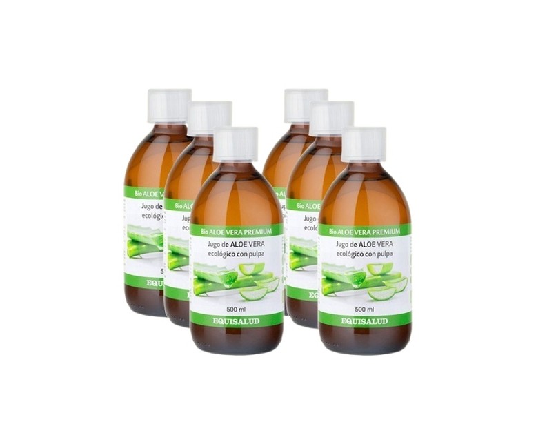 Jugo de aloe vera Bio 6 unidades de 500ml Equisalud