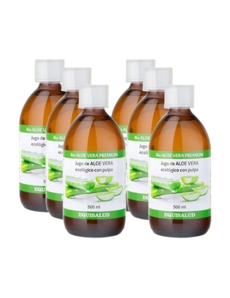 Jugo de aloe vera Bio 6 unidades de 500ml Equisalud