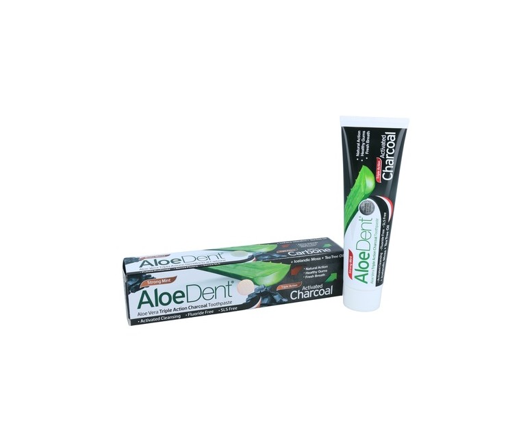 Aloedent Dentífrico triple acción carbón activo 100 ml Optima