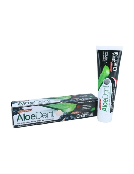 Aloedent Dentífrico triple acción carbón activo 100 ml Optima