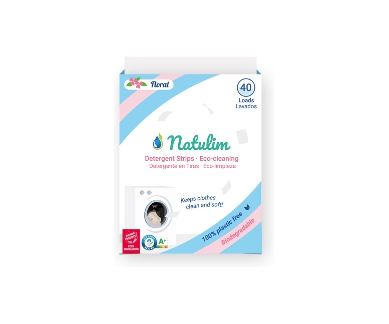 Detergente Eco tiras de lavar floral 40 lavados Natulim